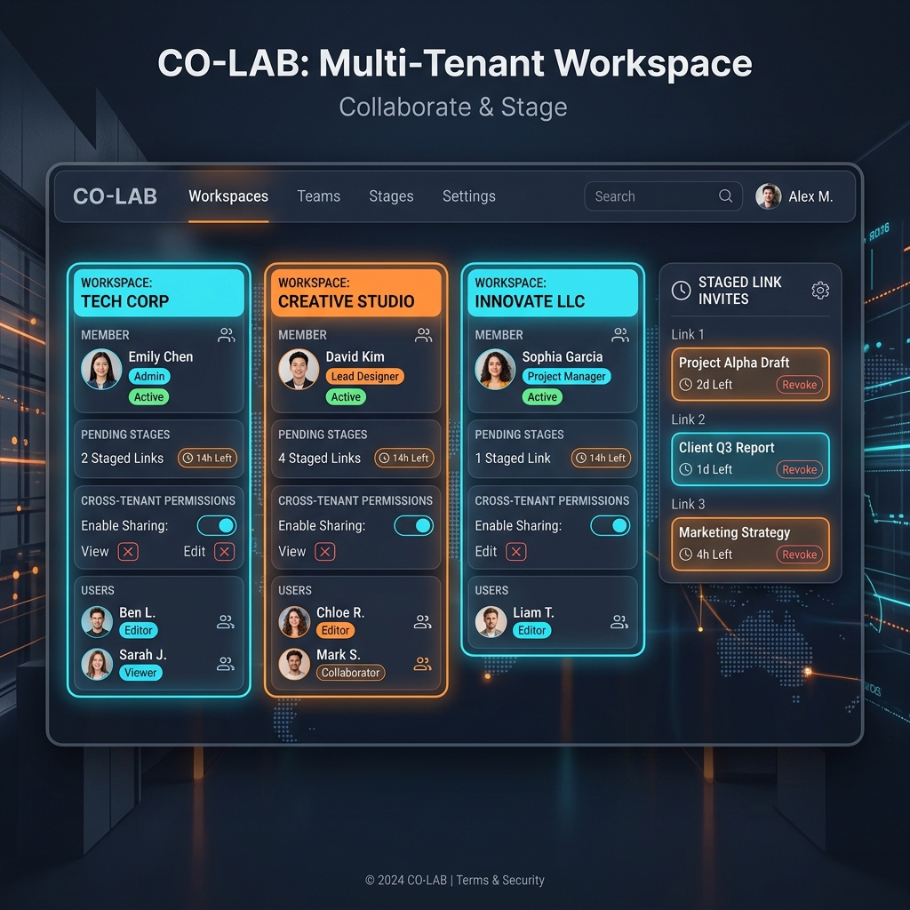 ZZ3 Multi-Tenant Teams & Staging Mockup